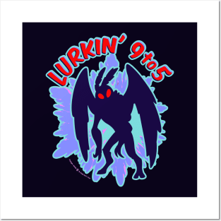 Mothman Lurkin' 9 to 5 Posters and Art